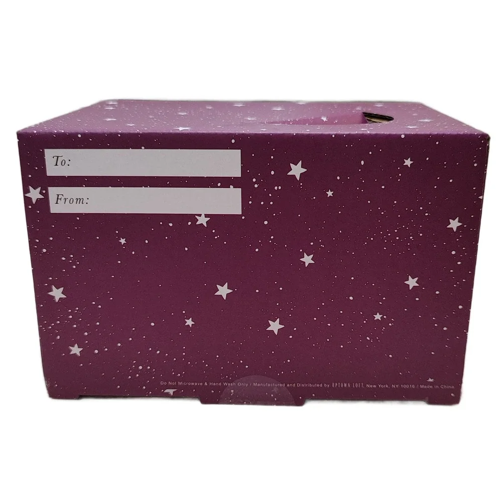 Purple & Gold Aquarius Zodiac 18oz Mug New With Gift Box
